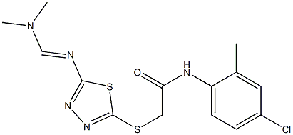 N1-(4-chloro-2-methylphenyl)-2-[(5-{[(dimethylamino)methylidene]amino}-1,3,4-thiadiazol-2-yl)thio]acetamide