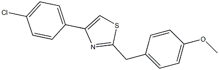 4-(4-chlorophenyl)-2-(4-methoxybenzyl)-1,3-thiazole,,结构式