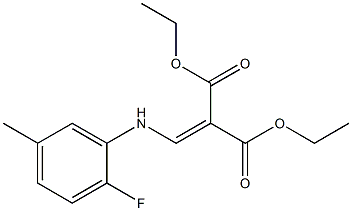 diethyl 2-[(2-fluoro-5-methylanilino)methylene]malonate,,结构式