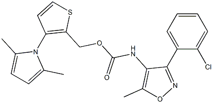 [3-(2,5-dimethyl-1H-pyrrol-1-yl)-2-thienyl]methyl N-[3-(2-chlorophenyl)-5-m ethylisoxazol-4-yl]carbamate|