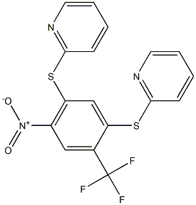 2-{[4-nitro-5-(2-pyridylthio)-2-(trifluoromethyl)phenyl]thio}pyridine 结构式