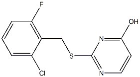 2-[(2-chloro-6-fluorobenzyl)thio]pyrimidin-4-ol 结构式