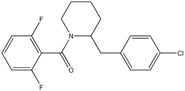 [2-(4-chlorobenzyl)piperidino](2,6-difluorophenyl)methanone 结构式