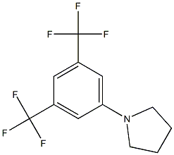 1-[3,5-di(trifluoromethyl)phenyl]pyrrolidine 化学構造式