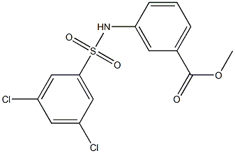 methyl 3-{[(3,5-dichlorophenyl)sulfonyl]amino}benzoate Struktur