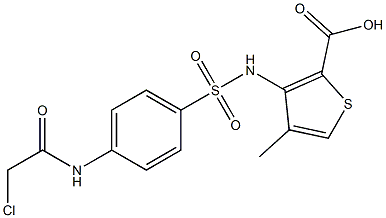  3-[({4-[(2-chloroacetyl)amino]phenyl}sulfonyl)amino]-4-methylthiophene-2-ca rboxylic acid