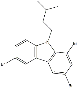 1,3,6-tribromo-9-isopentyl-9H-carbazole Struktur