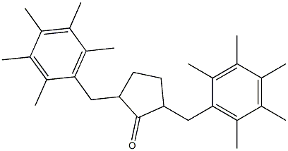 2,5-di(2,3,4,5,6-pentamethylbenzyl)cyclopentan-1-one Structure