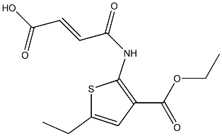 4-{[3-(ethoxycarbonyl)-5-ethyl-2-thienyl]amino}-4-oxobut-2-enoic acid Struktur