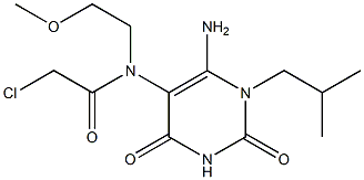 N-(6-Amino-1-isobutyl-2,4-dioxo-1,2,3,4-tetrahydro-pyrimidin-5-yl)-2-chloro-N-(2-methoxy-ethyl)-acetamide Structure