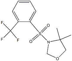 4,4-dimethyl-3-{[2-(trifluoromethyl)phenyl]sulfonyl}-1,3-oxazolane Structure