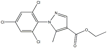 ethyl 5-methyl-1-(2,4,6-trichlorophenyl)-1H-pyrazole-4-carboxylate Struktur