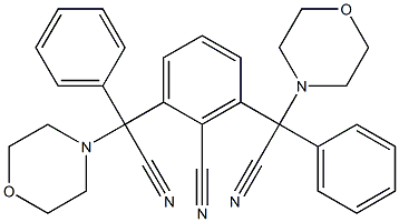 2,6-bis[cyano(morpholino)phenylmethyl]benzenecarbonitrile Structure