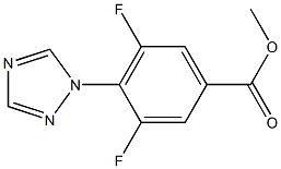 methyl 3,5-difluoro-4-(1H-1,2,4-triazol-1-yl)benzenecarboxylate 结构式