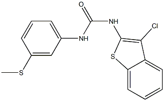 N-(3-chlorobenzo[b]thiophen-2-yl)-N'-[3-(methylthio)phenyl]urea Structure