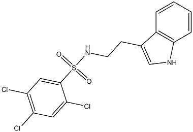 2,4,5-trichloro-N-[2-(1H-indol-3-yl)ethyl]benzenesulfonamide Structure