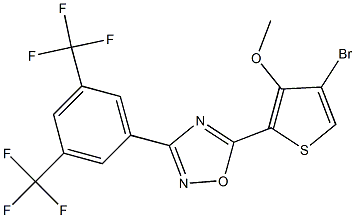 5-(4-bromo-3-methoxy-2-thienyl)-3-[3,5-di(trifluoromethyl)phenyl]-1,2,4-oxadiazole Structure