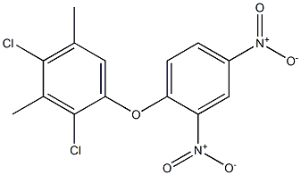 2,4-dichloro-1-(2,4-dinitrophenoxy)-3,5-dimethylbenzene 化学構造式