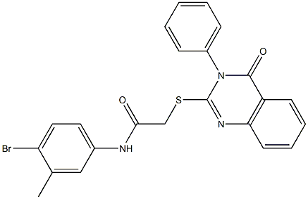 N-(4-bromo-3-methylphenyl)-2-[(4-oxo-3-phenyl-3,4-dihydro-2-quinazolinyl)sulfanyl]acetamide