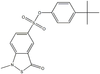 4-(tert-butyl)phenyl 1-methyl-3-oxo-1,3-dihydrobenzo[c]isothiazole-5-sulfonate,,结构式