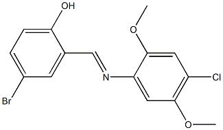 4-bromo-2-{[(4-chloro-2,5-dimethoxyphenyl)imino]methyl}phenol