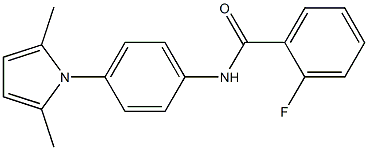 N-[4-(2,5-dimethyl-1H-pyrrol-1-yl)phenyl]-2-fluorobenzenecarboxamide Struktur