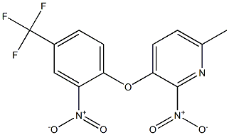 6-methyl-2-nitro-3-[2-nitro-4-(trifluoromethyl)phenoxy]pyridine Struktur