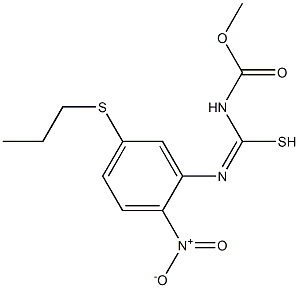  N-[2-nitro-5-(propylthio)phenyl]-[(methoxycarbonyl)amino]methanimidothioic acid