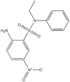 N1-ethyl-N1-phenyl-2-amino-5-nitrobenzene-1-sulfonamide,,结构式