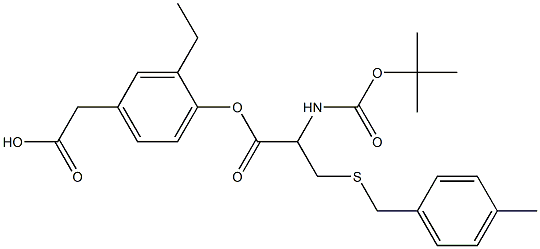 2-{4-[({2-[(tert-butoxycarbonyl)amino]-3-[(4-methylbenzyl)sulfanyl]propanoyl}oxy)m ethyl]phenyl}acetic acid