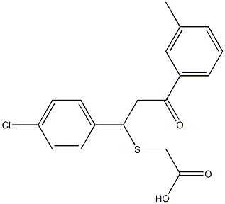 2-{[1-(4-chlorophenyl)-3-(3-methylphenyl)-3-oxopropyl]thio}acetic acid