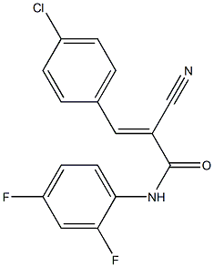 N1-(2,4-difluorophenyl)-3-(4-chlorophenyl)-2-cyanoacrylamide,,结构式