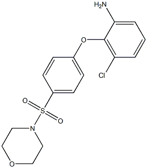 3-chloro-2-[4-(morpholinosulfonyl)phenoxy]aniline Struktur