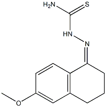 2-(6-methoxy-1,2,3,4-tetrahydronaphthalen-1-yliden)hydrazine-1-carbothioamide,,结构式