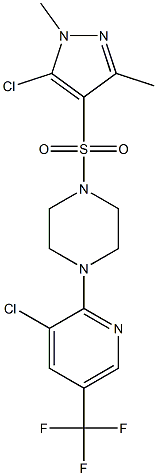  1-[(5-chloro-1,3-dimethyl-1H-pyrazol-4-yl)sulfonyl]-4-[3-chloro-5-(trifluoromethyl)-2-pyridinyl]piperazine