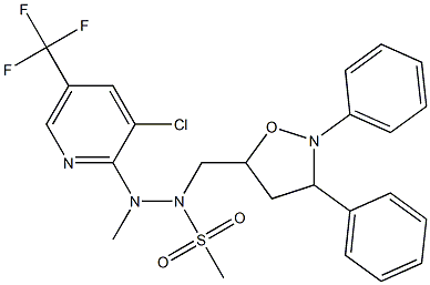 N'-[3-chloro-5-(trifluoromethyl)-2-pyridinyl]-N-[(2,3-diphenyltetrahydro-5-isoxazolyl)methyl]-N'-methylmethanesulfonohydrazide,,结构式