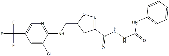 2-{[5-({[3-chloro-5-(trifluoromethyl)-2-pyridinyl]amino}methyl)-4,5-dihydro-3-isoxazolyl]carbonyl}-N-phenyl-1-hydrazinecarboxamide