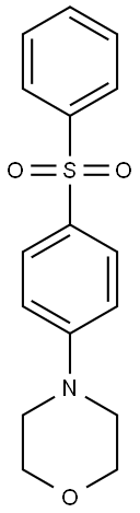 4-[4-(phenylsulfonyl)phenyl]morpholine,,结构式