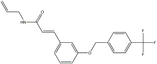 (E)-N-allyl-3-(3-{[4-(trifluoromethyl)benzyl]oxy}phenyl)-2-propenamide 结构式