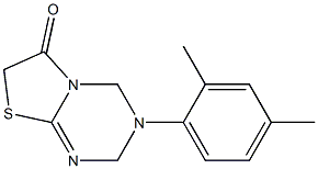 3-(2,4-dimethylphenyl)-3,4,6,7-tetrahydro-2H-[1,3,5]triazino[2,1-b][1,3]thiazol-6-one Struktur
