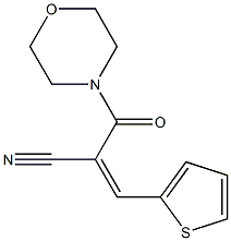 2-(morpholinocarbonyl)-3-(2-thienyl)acrylonitrile Structure