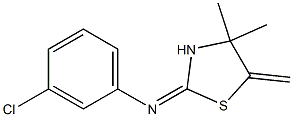 N1-(4,4-dimethyl-5-methylidene-1,3-thiazolan-2-yliden)-3-chloroaniline Structure