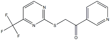 1-(3-pyridyl)-2-{[4-(trifluoromethyl)pyrimidin-2-yl]thio}ethan-1-one 结构式