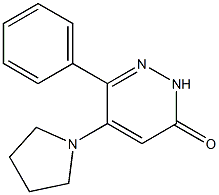 6-phenyl-5-(1-pyrrolidinyl)-3(2H)-pyridazinone Struktur