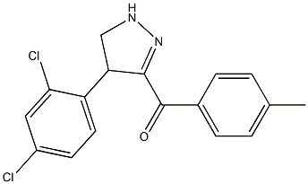 [4-(2,4-dichlorophenyl)-4,5-dihydro-1H-pyrazol-3-yl](4-methylphenyl)methanone Structure