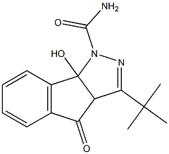 3-(tert-butyl)-8b-hydroxy-4-oxo-4,8b-dihydroindeno[1,2-c]pyrazole-1(3aH)-carboxamide Structure