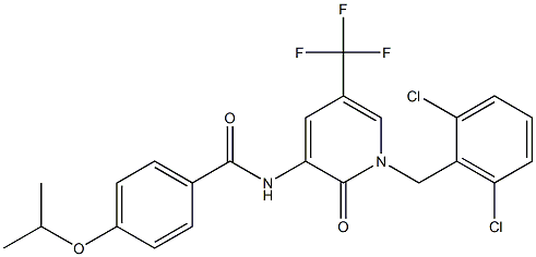 N-[1-(2,6-dichlorobenzyl)-2-oxo-5-(trifluoromethyl)-1,2-dihydro-3-pyridinyl]-4-isopropoxybenzenecarboxamide Structure