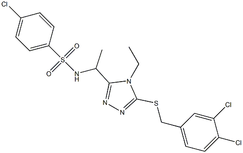 4-chloro-N-(1-{5-[(3,4-dichlorobenzyl)sulfanyl]-4-ethyl-4H-1,2,4-triazol-3-yl}ethyl)benzenesulfonamide