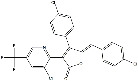 4-(4-chlorophenyl)-5-[(4-chlorophenyl)methylene]-3-[3-chloro-5-(trifluoromethyl)-2-pyridinyl]-2(5H)-furanone|