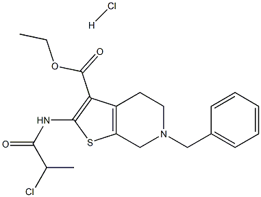  6-Benzyl-2-(2-chloro-propionylamino)-4,5,6,7-tetrahydro-thieno[2,3-c]pyridine-3-carboxylic acid ethyl ester hydrochloride